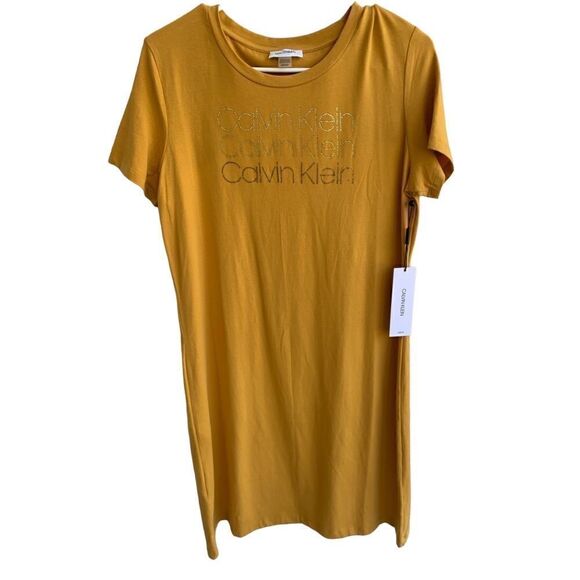 Calvin Klein Logo T-Shirt Dress size Medium - Picture 1 of 7